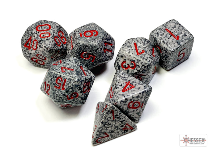 Chessex - 7 Piece - Speckled - Granite