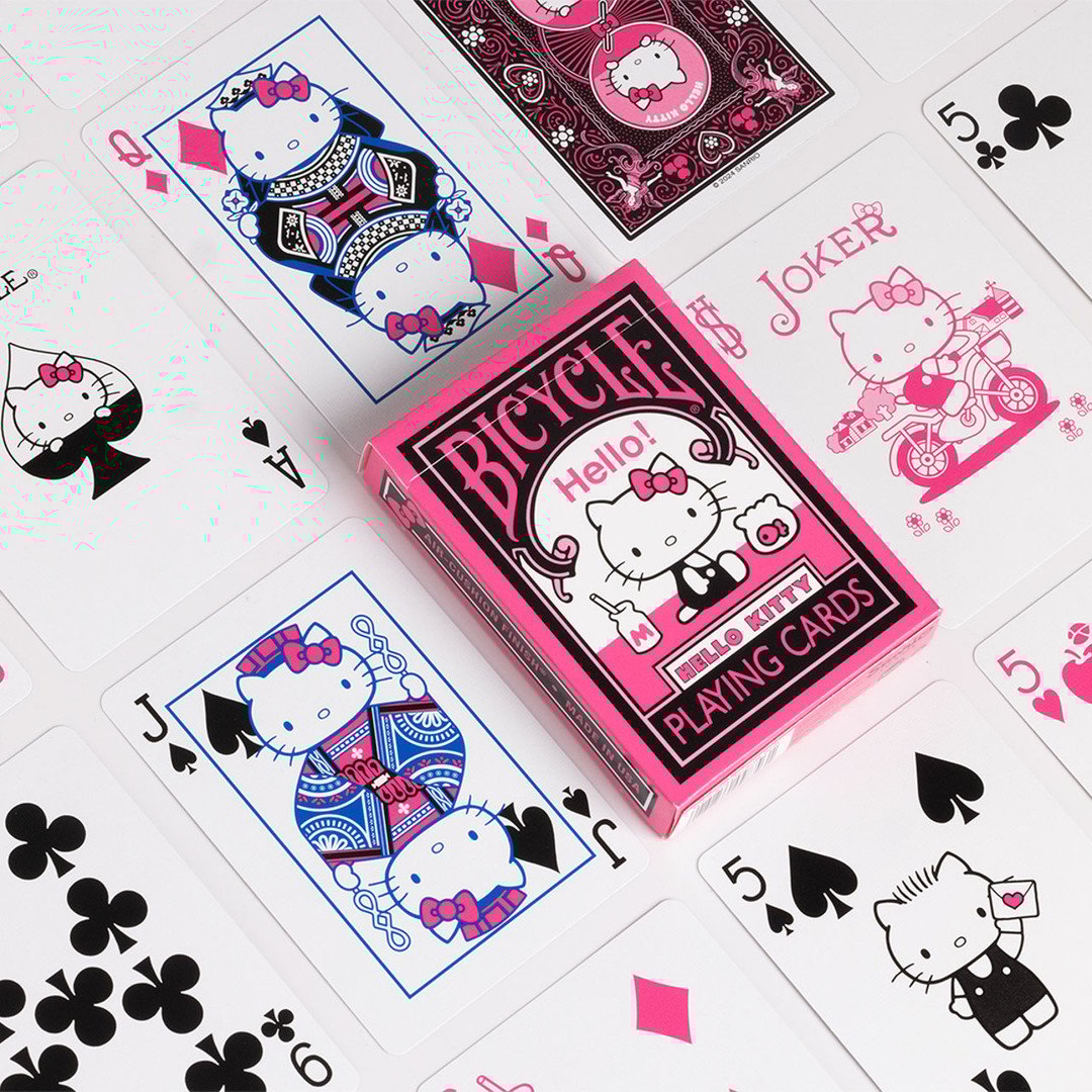 Bicycle Playing Cards - Hello Kitty Black and Pink
