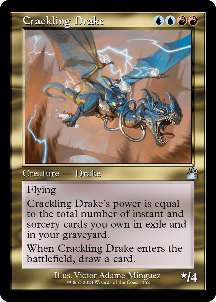 Crackling Drake (RVR-362) - Ravnica Remastered [Uncommon]