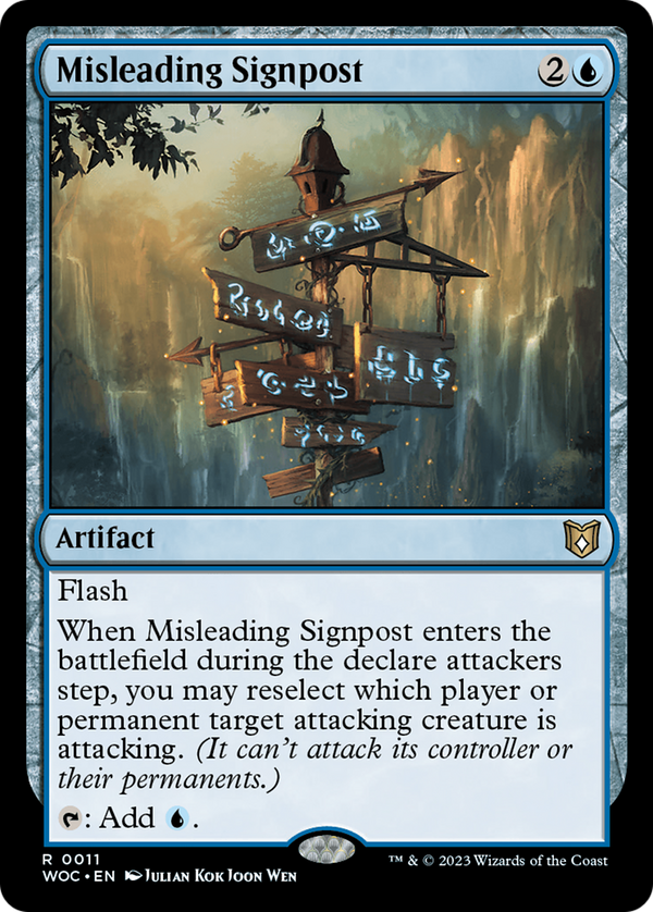 Misleading Signpost (WOC-011) - Wilds of Eldraine Commander [Rare]