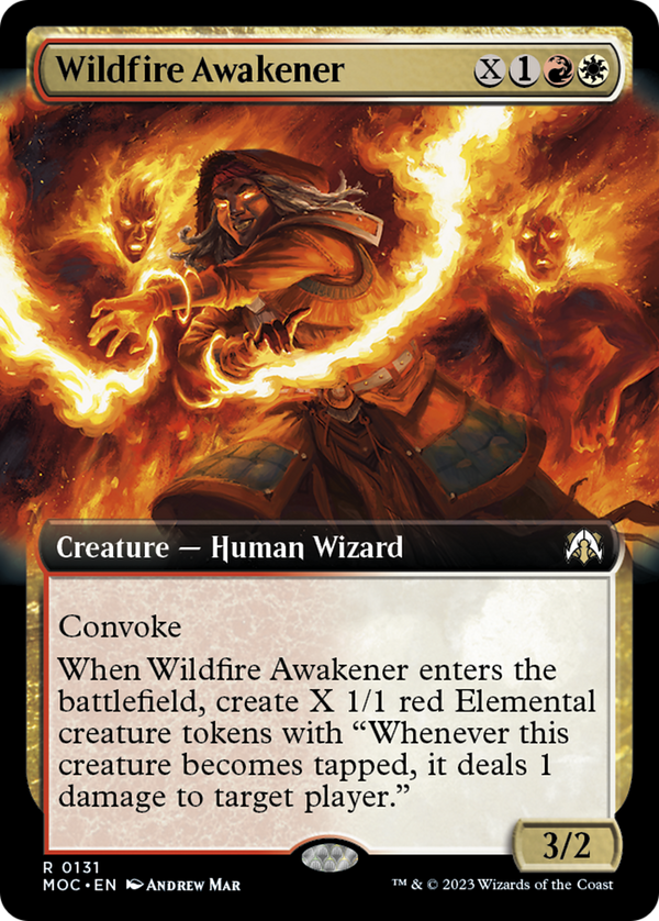 Wildfire Awakener (MOC-131) - March of the Machine Commander: (Extended Art) [Rare]