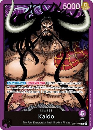Kaido (001) (ST04-001) - Starter Deck 4: Animal Kingdom Pirates Foil [Leader]