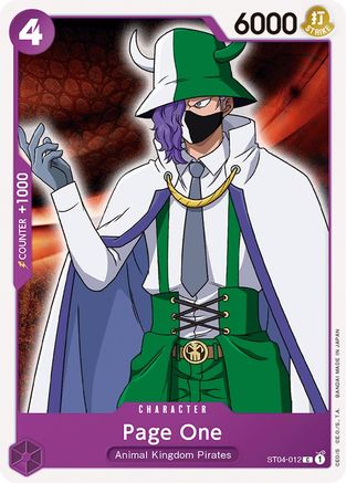 Page One (ST04-012) - Starter Deck 4: Animal Kingdom Pirates  [Common]