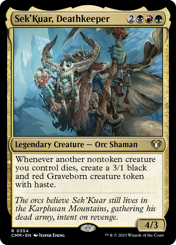 Sek'Kuar, Deathkeeper (CMM-354) - Commander Masters [Rare]