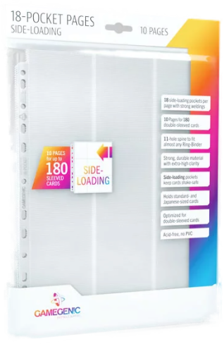 Gamegenic: Sideloading 18-Pocket Pages: White