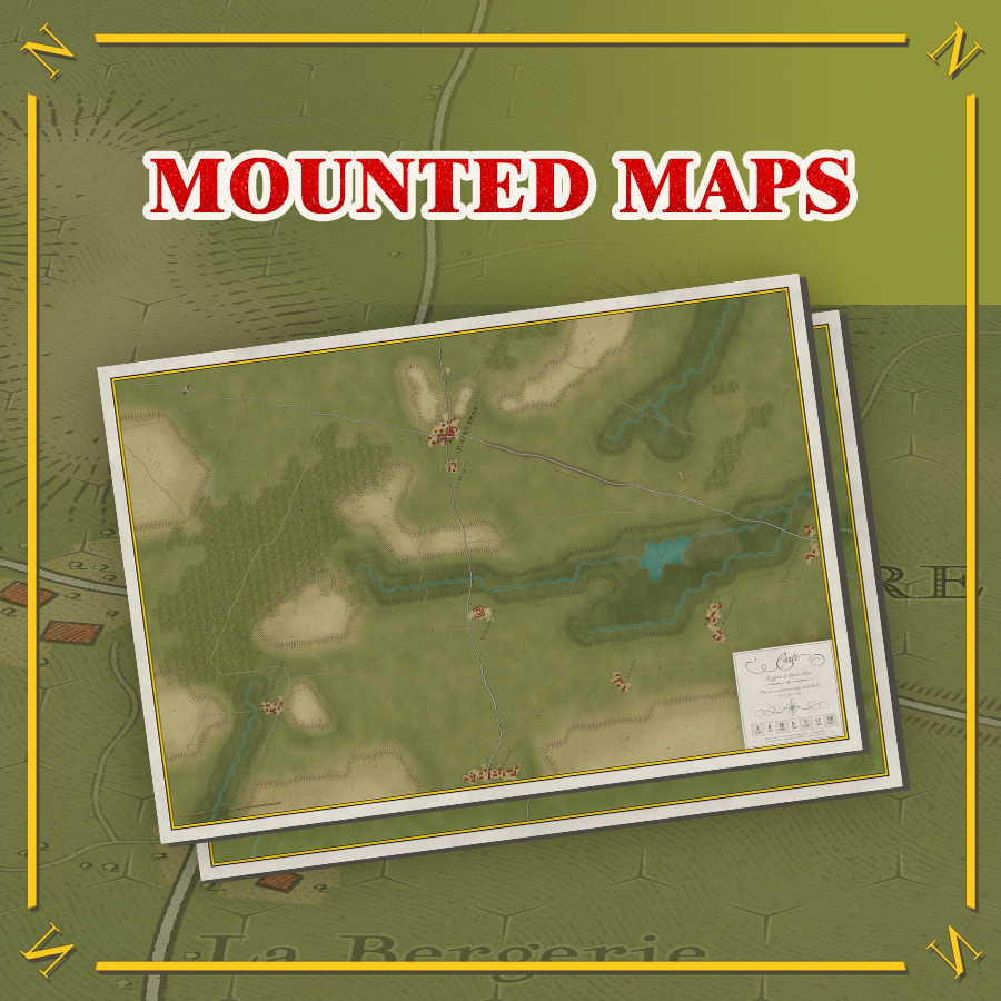 Battles of Napoleon: Volume II – QUATRE BRAS 1815/Wartenburg 1813 Mounted Map Set (Import) *PRE-ORDER*