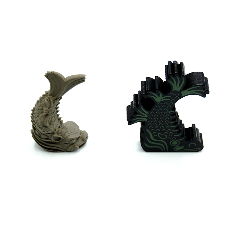 BGExpansions - The White Castle For Base Game + Matcha Expansion: 3D Bridges & Round Marker Upgrade Kit (5 pieces)