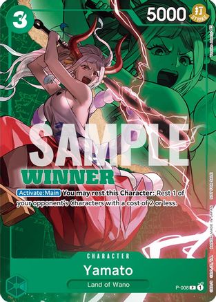 Yamato - P-008 (Winner Pack Vol. 1) (P-008) - One Piece Promotion Cards  [Promo]