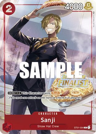 Sanji (Online Regional 2023) [Finalist] (ST01-004) - One Piece Promotion Cards Foil [Promo]