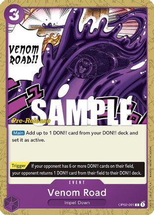 Venom Road (OP02-091) - Paramount War Pre-Release Cards  [Common]