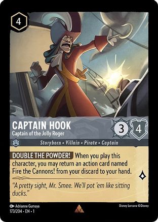 Captain Hook - Captain of the Jolly Roger (173/204) - The First Chapter Cold Foil [Rare]