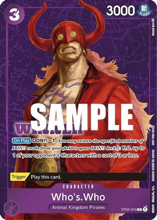 Who's.Who (Tournament Pack Vol. 3) [Winner] (ST04-010) - One Piece Promotion Cards Foil [Promo]