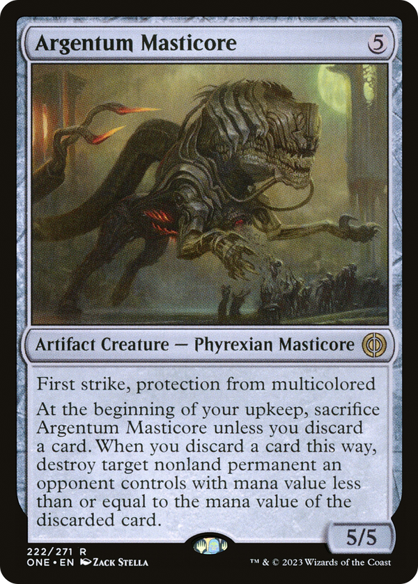 Argentum Masticore (ONE-222) - Phyrexia: All Will Be One [Rare]