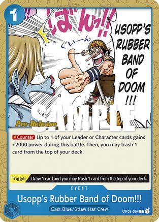 Usopp's Rubber Band of Doom!!! (OP03-054) - Pillars of Strength Pre-Release Cards  [Common]