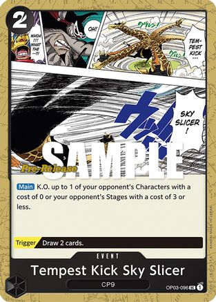 Tempest Kick Sky Slicer (OP03-096) - Pillars of Strength Pre-Release Cards  [Uncommon]