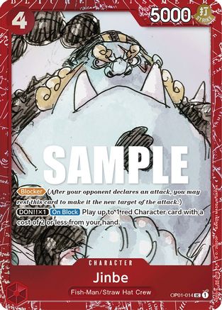 Jinbe (Premium Card Collection -ONE PIECE FILM RED Edition-) (OP01-014) - One Piece Promotion Cards Foil [Uncommon]
