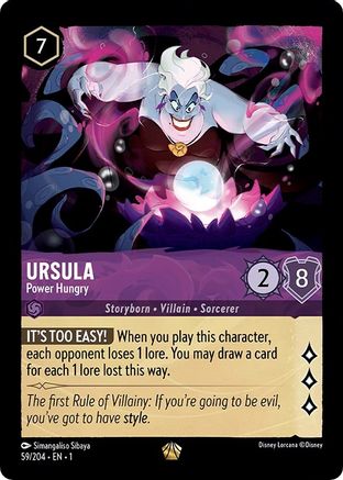 Ursula - Power Hungry (59/204) - The First Chapter Cold Foil [Legendary]