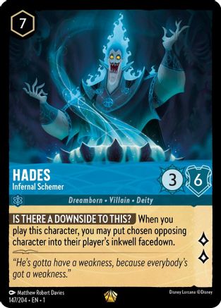 Hades - Infernal Schemer (147/204) - The First Chapter Cold Foil [Legendary]