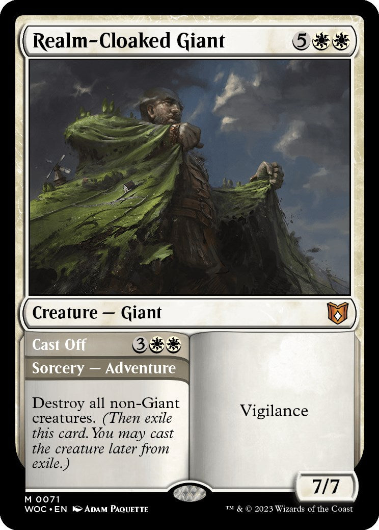 Realm-Cloaked Giant // Cast Off (WOC-071) - Wilds of Eldraine Commander [Mythic]