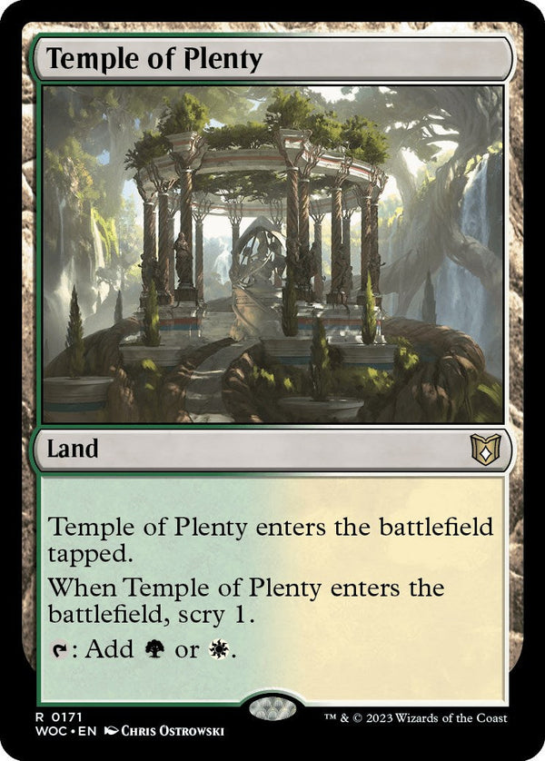 Temple of Plenty (WOC-171) - Wilds of Eldraine Commander [Rare]