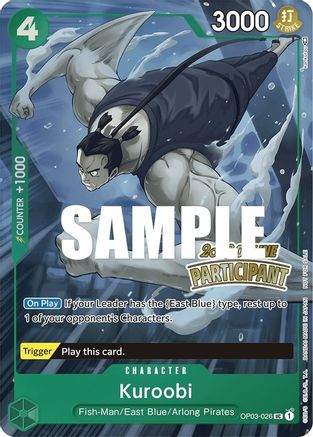 Kuroobi (Online Regional 2023) [Participant] (OP03-026) - One Piece Promotion Cards Foil [Promo]