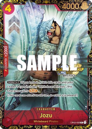 Jozu (Championship 2023) (OP02-008) - One Piece Promotion Cards Foil [Promo]