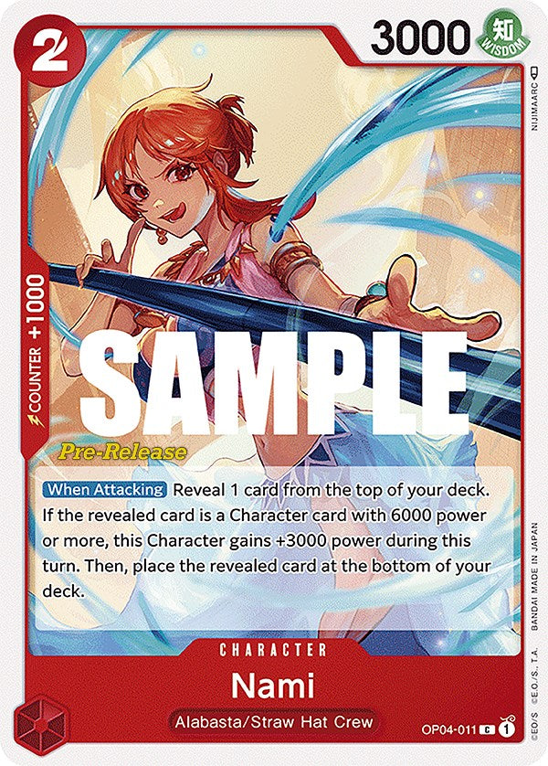 Nami (OP04-011) - Kingdoms of Intrigue Pre-Release Cards  [Common]