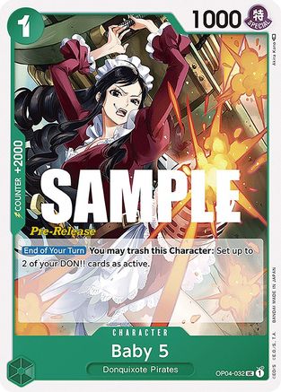 Baby 5 (OP04-032) - Kingdoms of Intrigue Pre-Release Cards  [Uncommon]
