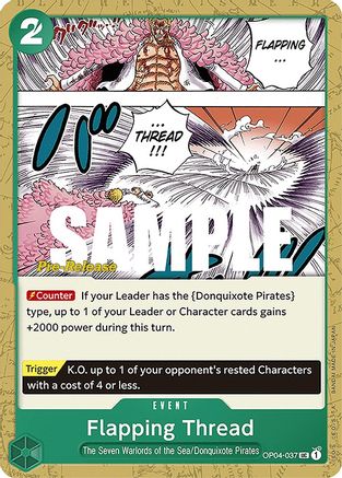 Flapping Thread (OP04-037) - Kingdoms of Intrigue Pre-Release Cards  [Uncommon]