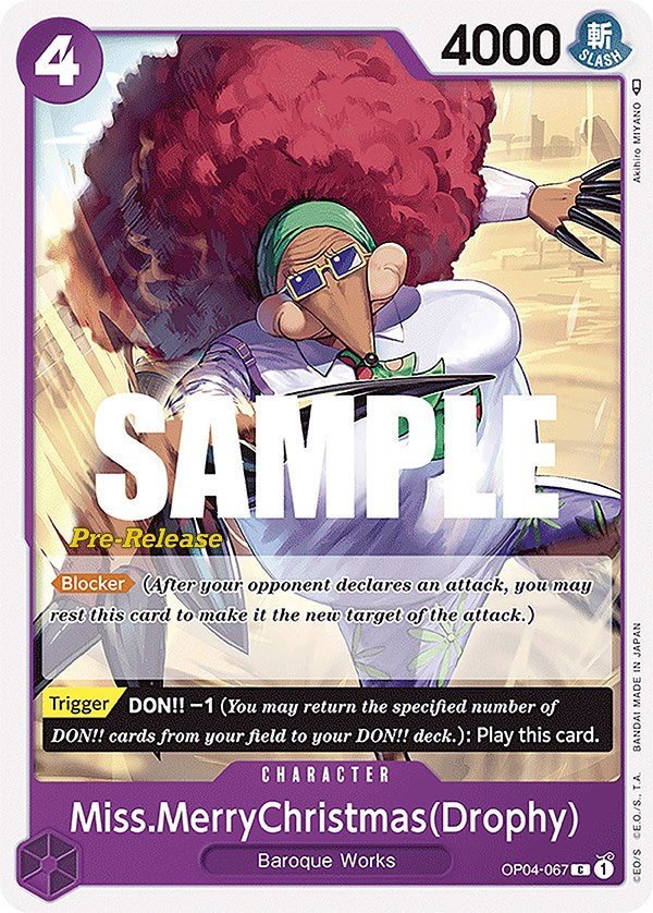 Miss.MerryChristmas(Drophy) (OP04-067) - Kingdoms of Intrigue Pre-Release Cards  [Common]