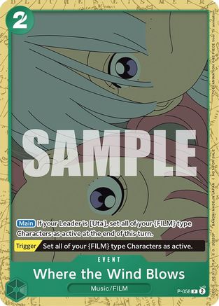 Where the Wind Blows (Starter Deck 11: Uta Deck Battle) (P-058) - One Piece Promotion Cards  [Promo]