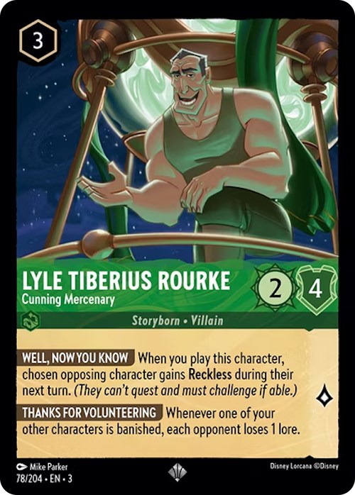 Lyle Tiberius Rourke - Cunning Mercenary (78/204) - Into the Inklands  [Super Rare]