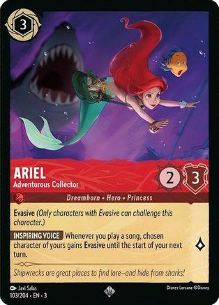 Ariel - Adventurous Collector (103/204) - Into the Inklands Cold Foil [Super Rare]