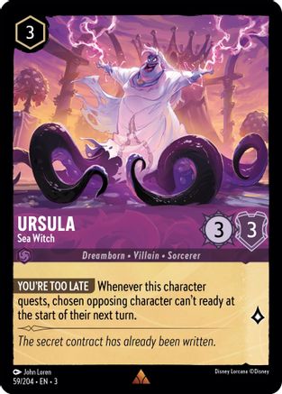 Ursula - Sea Witch (59/204) - Into the Inklands Cold Foil [Rare]