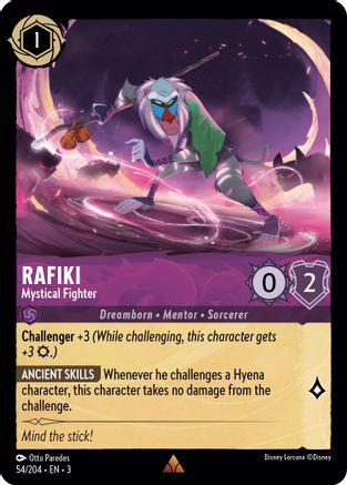 Rafiki - Mystical Fighter (54/204) - Into the Inklands Cold Foil [Rare]