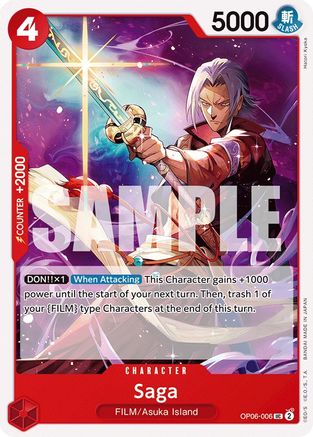 Saga (OP06-006) - Wings of the Captain  [Uncommon]