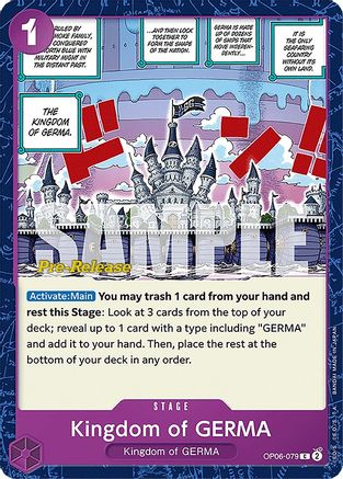 Kingdom of GERMA (OP06-079) - Wings of the Captain Pre-Release Cards  [Common]