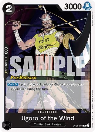 Jigoro of the Wind (OP06-084) - Wings of the Captain Pre-Release Cards  [Common]