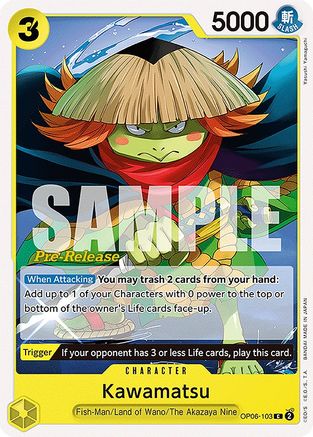 Kawamatsu (OP06-103) - Wings of the Captain Pre-Release Cards  [Common]