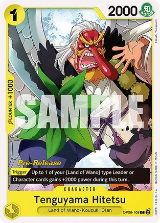 Tenguyama Hitetsu (OP06-108) - Wings of the Captain Pre-Release Cards  [Common]