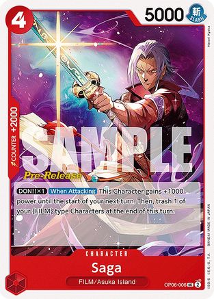 Saga (OP06-006) - Wings of the Captain Pre-Release Cards  [Uncommon]