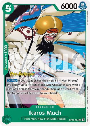 Ikaros Much (OP06-024) - Wings of the Captain Pre-Release Cards  [Uncommon]