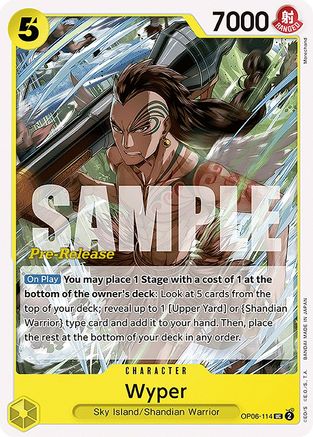 Wyper (OP06-114) - Wings of the Captain Pre-Release Cards  [Uncommon]