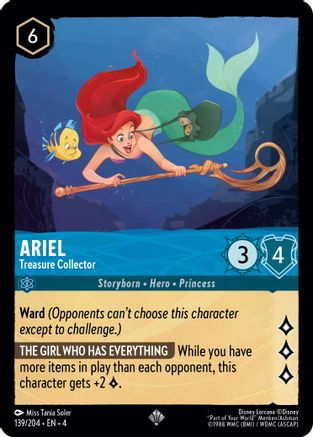 Ariel - Treasure Collector (139/204) - Ursulas Return Cold Foil [Super Rare]