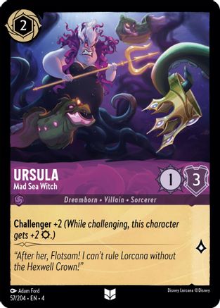 Ursula - Mad Sea Witch (57/204) - Ursulas Return Cold Foil [Uncommon]