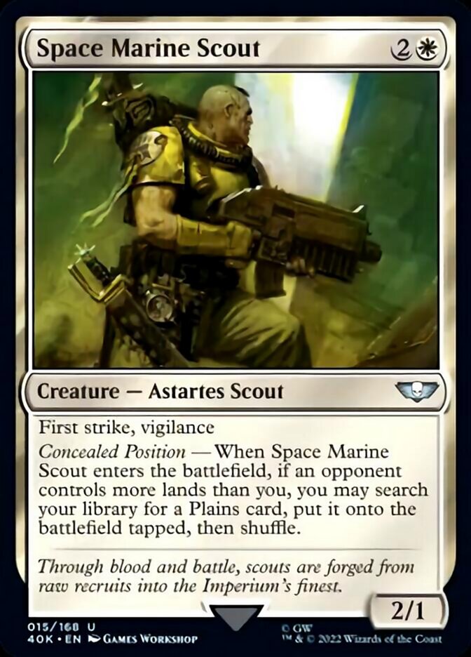 Space Marine Scout (40K-015) - Warhammer 40,000 Commander [Uncommon]