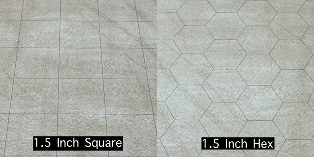 Chessex - Reversible Battlemat 1½" Squares & Hexes - 23.5"x26"