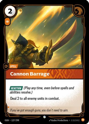 Cannon Barrage (127/298) - Origins