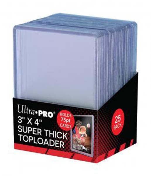 Ultra Pro - Ultra Clear Super Thick Toploaders Card Sleeves 75PT (25ct) for 3"x 4"