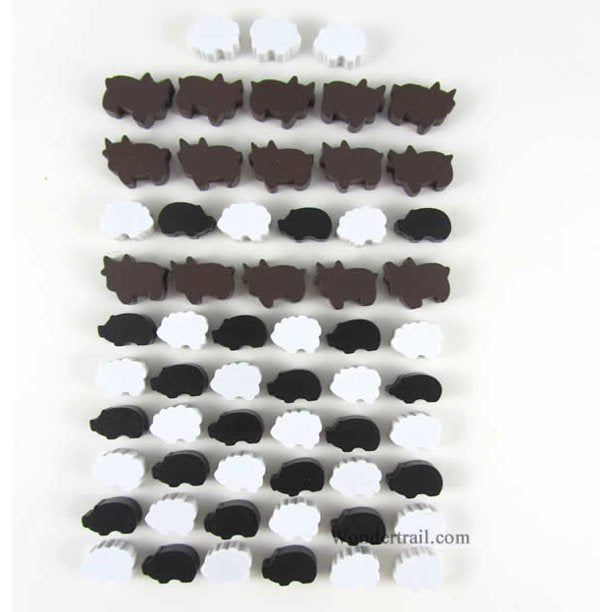 Animeeples Wooden Farm Animal Set